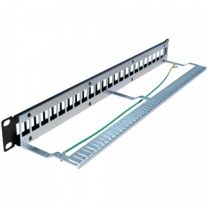 TWT modular patch panel, 24 port, STP, 1U