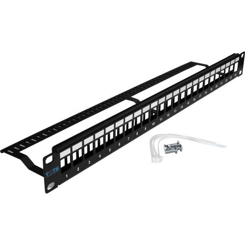 TWT modular patch panel, 24 port, UTP, 1U