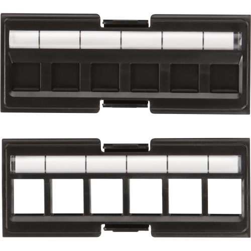 Keystone faceplate for modular panel, unshielded, 6 ports