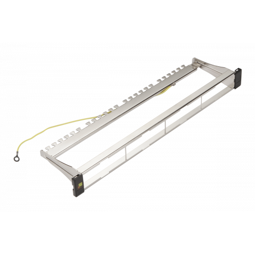 19" modular panel, shielded, for 4 faceplates, 1U