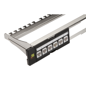 19" modular panel, shielded, for 4 faceplates, 1U
