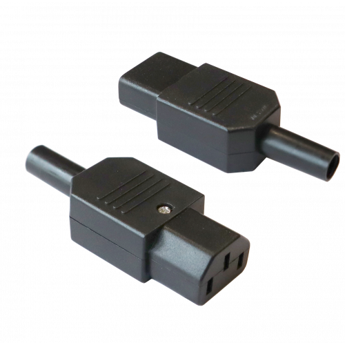 IEC 60320 C13 connector (socket), 10A, 250V, dismountable, black