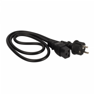 Power cord, C19-Schuko, straight, 3х1.5, 220V, 16A