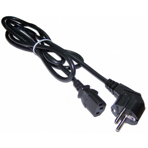 Power cord, C13-Schuko, angled, 3х0.75, 220V, 10A
