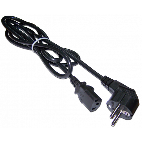 Power cord, C13-Schuko, angled, 3х0.75, 220V, 10A