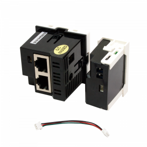 RJ45-HDMI converter, set of a receiver and a power supply, Mosaic type, 45x45mm and 22.5x45mm, white
