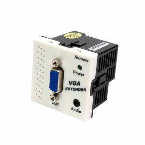 RJ45-VGA converter, receiver without a power supply, Mosaic type, 45x45mm, white