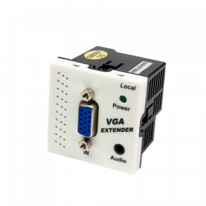 RJ45-VGA converter, transmitter without a power supply, Mosaic type, 45x45mm, white