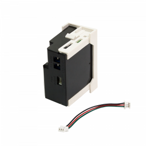 Power supply for RJ45-VGA converter, Mosaic type, 22.5x45mm, vertical, white