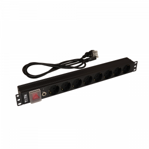 19" power distribution unit, 10А, 8 Schuko sockets