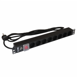 19" power distribution unit, 8 sockets, 16A, 250V