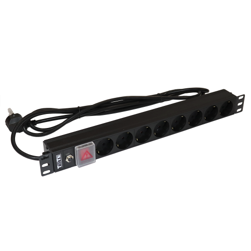 19" power distribution unit, 8 sockets, 16A, 250V