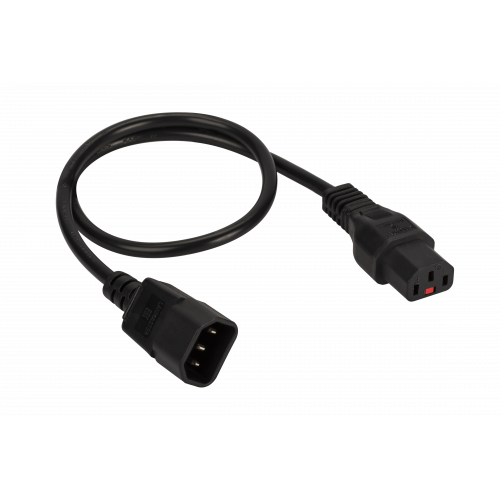 Power cord with lock, C13-C14, 3х0.75, 220V, 10A