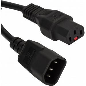 Power cord with lock, C13-C14, 3х0.75, 220V, 10A
