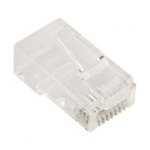 EZ type RJ45 plug connector, 8P8C, UTP, Cat. 6, universal, 50 microns plated, 100 pcs.
