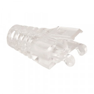 Protective boots for 5.5 mm cable for joint between plug connector and a cable, transparent, 100 pcs per package.