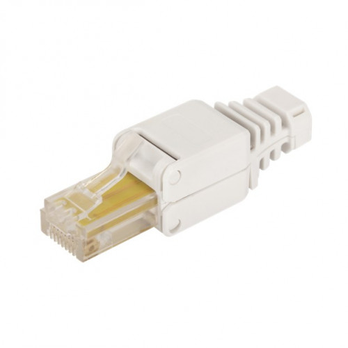 RJ-45 8P8C field terminated plug, unshielded, category 5E