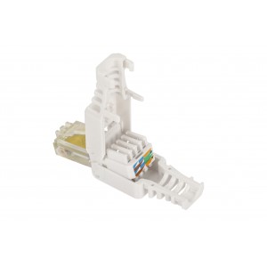 RJ-45 8P8C field terminated plug, unshielded, category 5E