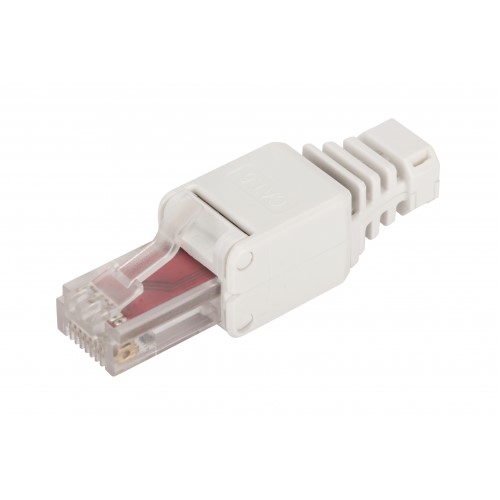 RJ-45 8P8C field terminated plug, unshielded, category 6