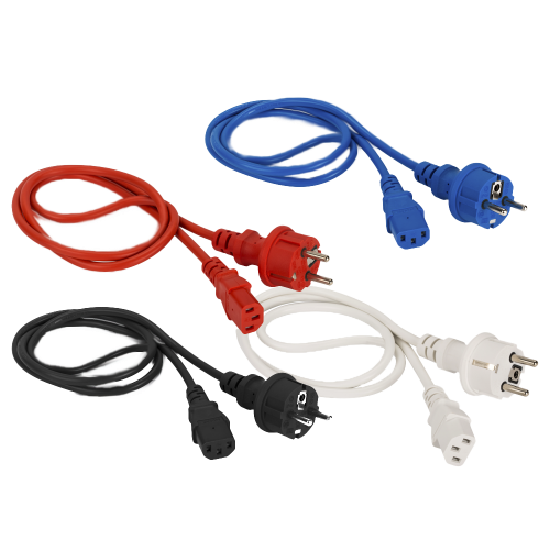 Power cord, C13-Schuko, straight, 3х0.75, 220V, 10A