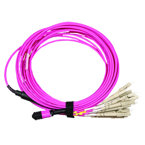 MPO-12LC cable assembly, low loss