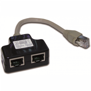 Y-Adapter, 2 Phone ports, shielded